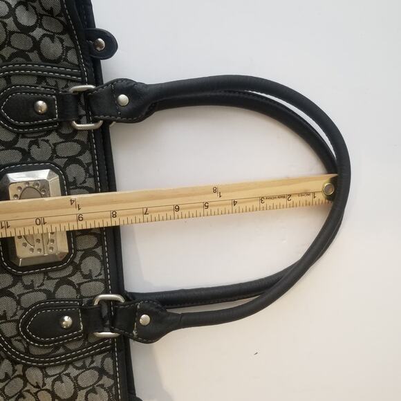 Guess Shoulder Bag with All Over Logo, Black Gray - Picture 13 of 13